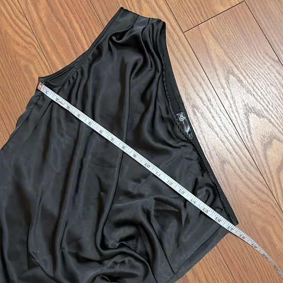 Prettygarden woman’s black left cold shoulder side slit ruched bodycon size L - Picture 10 of 12